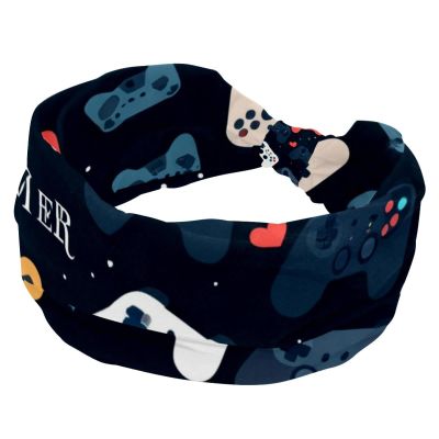 1 Pack Art Game Controller-1089 Elastic Soft Fabric Non-Slip Women's Fashion Headbands - Soft, Wide, and Stylish for All Occasions