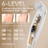 Facial Pore Blackhead Remover Vacuum Blackhead Extractor Face Scraper Cleansing Tool Sucker Rechargeable Pore Cleaner Kit for Women Men with 6 Adjustable Suction Levels, 4 Probes (White) view 3