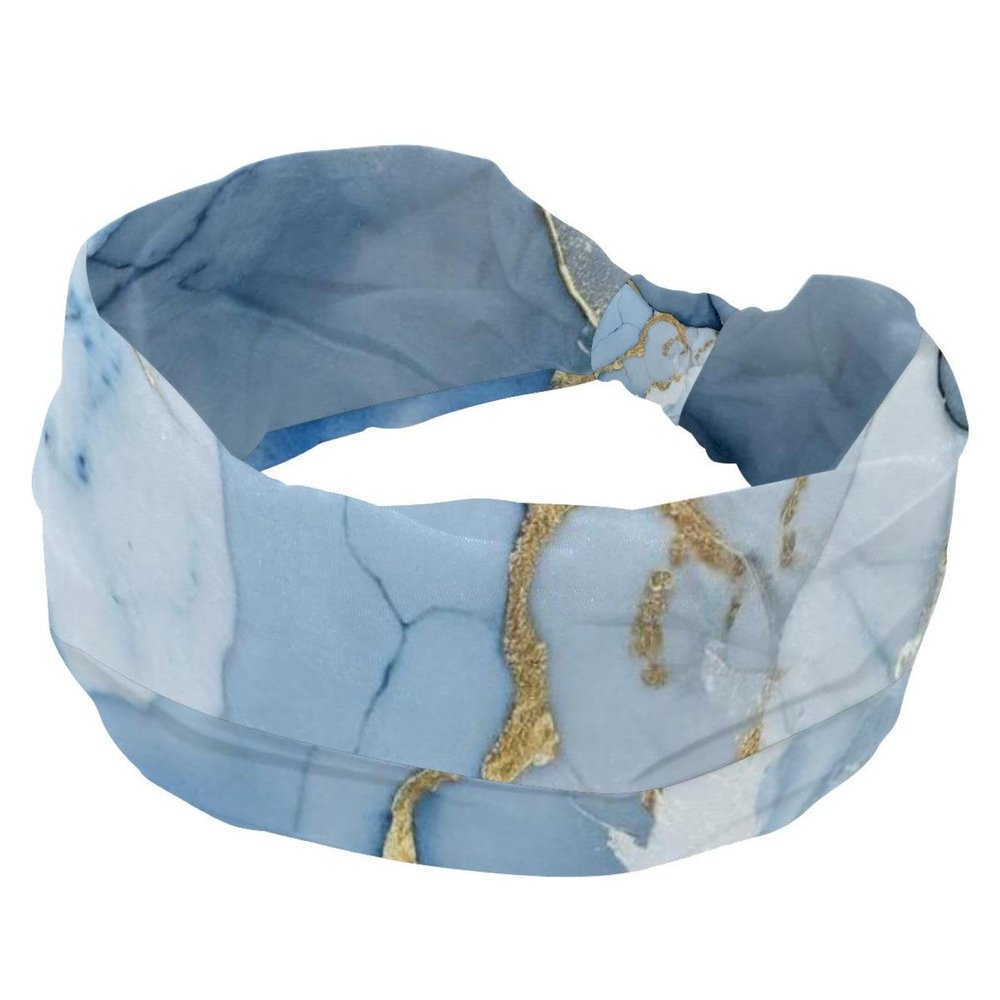 1 Pack Headbands for Women Non Slip Elastic Sports Hair Bands for Women, Soft Cloth Headband for Workout Yoga Fashion Hair Accessories,Art Marble-1388