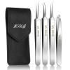WSYUB Professional Blackhead Tweezers, Blackhead Remover Tools,Ingrown Hair Removal Kit view 1