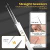 WSYUB Professional Blackhead Tweezers, Blackhead Remover Tools,Ingrown Hair Removal Kit view 2