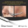 WSYUB Professional Blackhead Tweezers, Blackhead Remover Tools,Ingrown Hair Removal Kit view 4