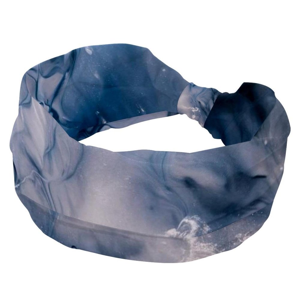 1 Pack Headbands for Women Non Slip Elastic Sports Hair Bands for Women, Soft Cloth Headband for Workout Yoga Fashion Hair Accessories,Art Marble-1379