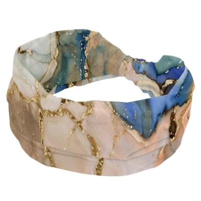 1 Pack Headbands for Women Non Slip Elastic Sports Hair Bands for Women, Soft Cloth Headband for Workout Yoga Fashion Hair Accessories,Art Marble-1394