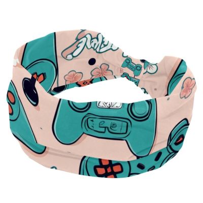 1 Pack Wide Headbands For Women Elastic Headband Art Game Controller-1099 Head Bands Women's Hair Band Turban Workout Soft Sweat Hairband Accessories