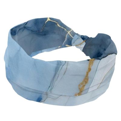 1 Pack Art Marble-1389 Elastic Soft Fabric Non-Slip Women's Fashion Headbands - Soft, Wide, and Stylish for All Occasions