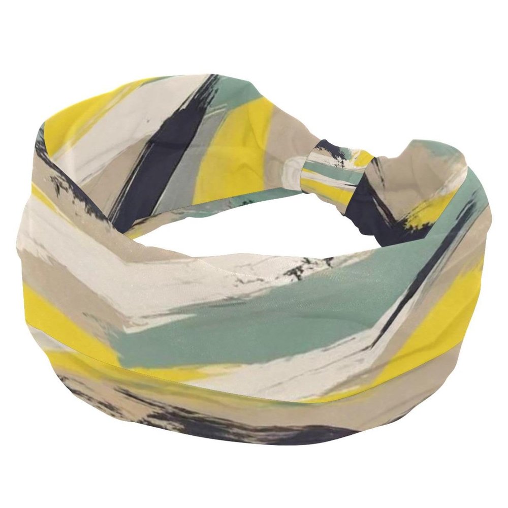 1 Pack Abstract Art-204 Elastic Soft Fabric Non-Slip Women's Fashion Headbands - Soft, Wide, and Stylish for All Occasions