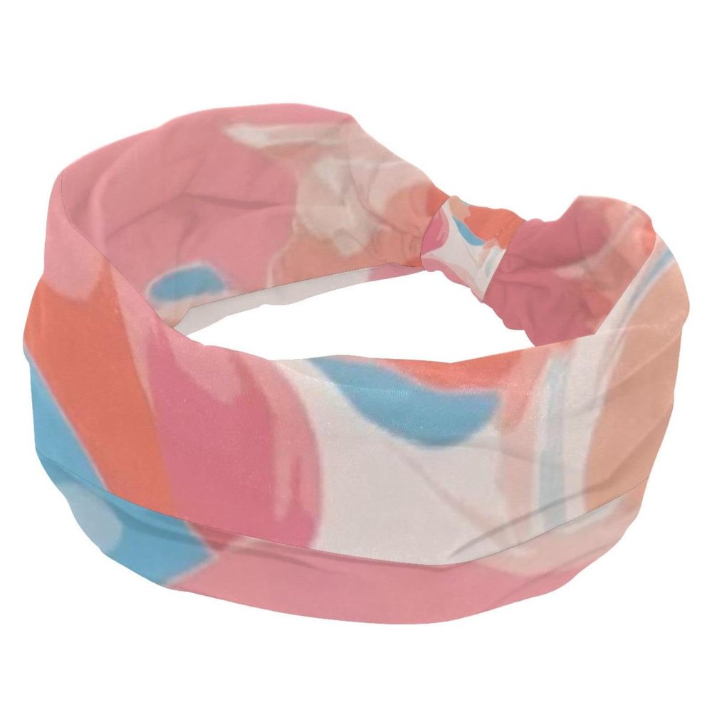1 Pack Headbands for Women Non Slip Elastic Sports Hair Bands for Women, Soft Cloth Headband for Workout Yoga Fashion Hair Accessories,Abstract Art-191