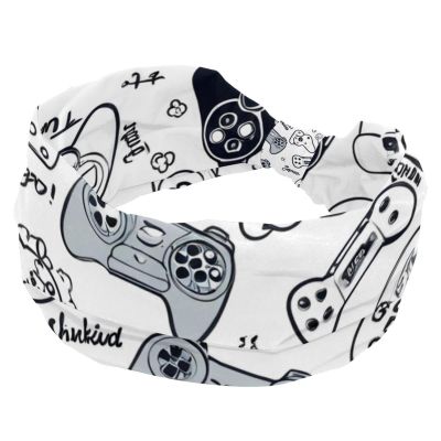 1 Pack Wide Headbands For Women Elastic Headband Art Game Controller-1069 Head Bands Women's Hair Band Turban Workout Soft Sweat Hairband Accessories