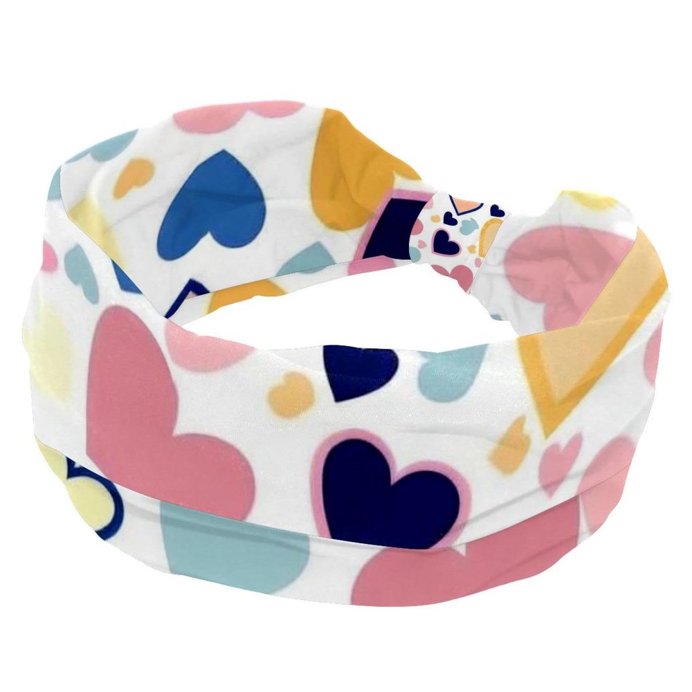 1 Pack Art Love-1767 Elastic Soft Fabric Non-Slip Women's Fashion Headbands - Soft, Wide, and Stylish for All Occasions