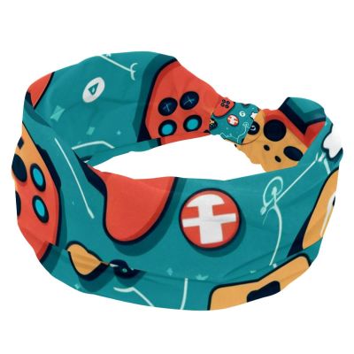 1 Pack Art Game Controller-1092 Elastic Soft Fabric Non-Slip Women's Fashion Headbands - Soft, Wide, and Stylish for All Occasions
