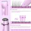 ANFOOS Women's Electric Shaver Bikini Trimmer for Women Razors 2-in-1 Dual Head Design IPX7 Waterproof Wet & Dry Use Body Groomer Hair Trimmer Remover for Facial Underarm Arm Face Leg Bikini (Purple) view 2