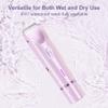 ANFOOS Women's Electric Shaver Bikini Trimmer for Women Razors 2-in-1 Dual Head Design IPX7 Waterproof Wet & Dry Use Body Groomer Hair Trimmer Remover for Facial Underarm Arm Face Leg Bikini (Purple) view 4
