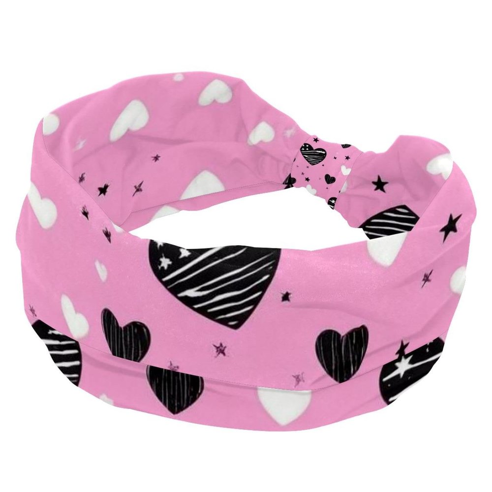 1 Pack Art Love-1749 Elastic Soft Fabric Non-Slip Women's Fashion Headbands - Soft, Wide, and Stylish for All Occasions