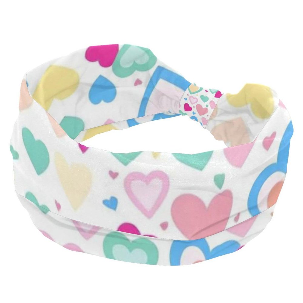1 Pack Art Love-1731 Elastic Soft Fabric Non-Slip Women's Fashion Headbands - Soft, Wide, and Stylish for All Occasions