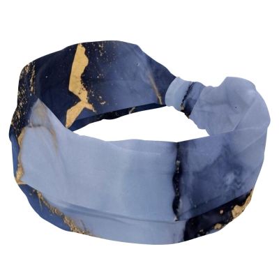 1 Pack Art Marble-1422 Elastic Soft Fabric Non-Slip Women's Fashion Headbands - Soft, Wide, and Stylish for All Occasions