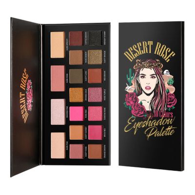 Aislor 18 Color Highly Pigmented Eyeshadow Palette with Shimmer Matte Finish Long Lasting Waterproof Makeup Set for Daily Party Halloween Cosmetics Desert Rose One Size