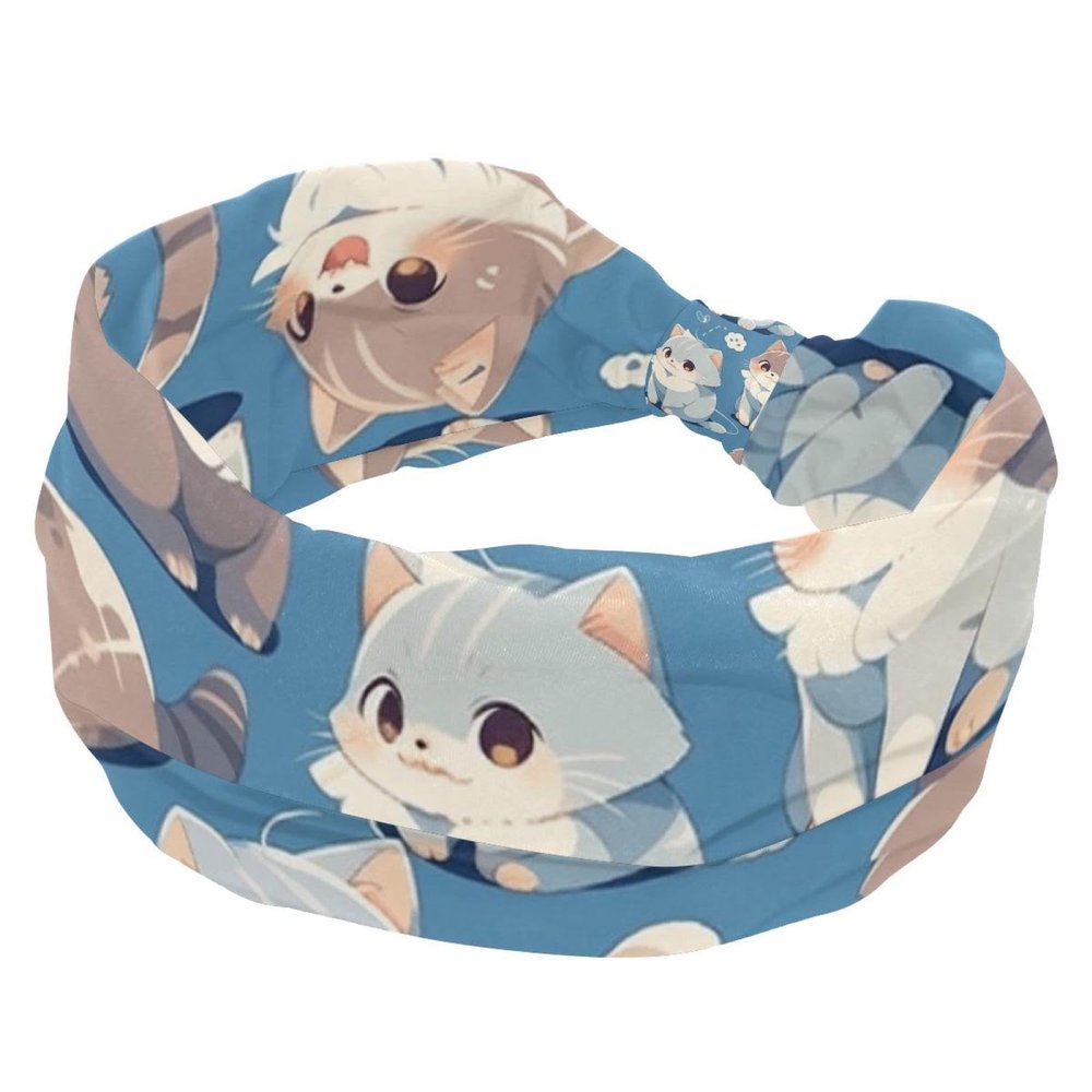 1 Pack Cartoon Animals-1227 Elastic Soft Fabric Non-Slip Women's Fashion Headbands - Soft, Wide, and Stylish for All Occasions