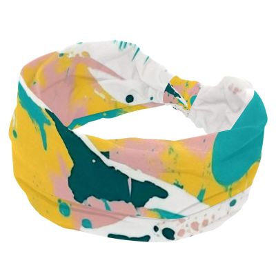 1 Pack Headbands for Women Non Slip Elastic Sports Hair Bands for Women, Soft Cloth Headband for Workout Yoga Fashion Hair Accessories,Abstract Art-200