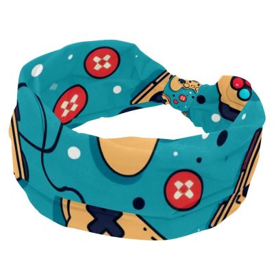 1 Pack Art Game Controller-1095 Elastic Soft Fabric Non-Slip Women's Fashion Headbands - Soft, Wide, and Stylish for All Occasions