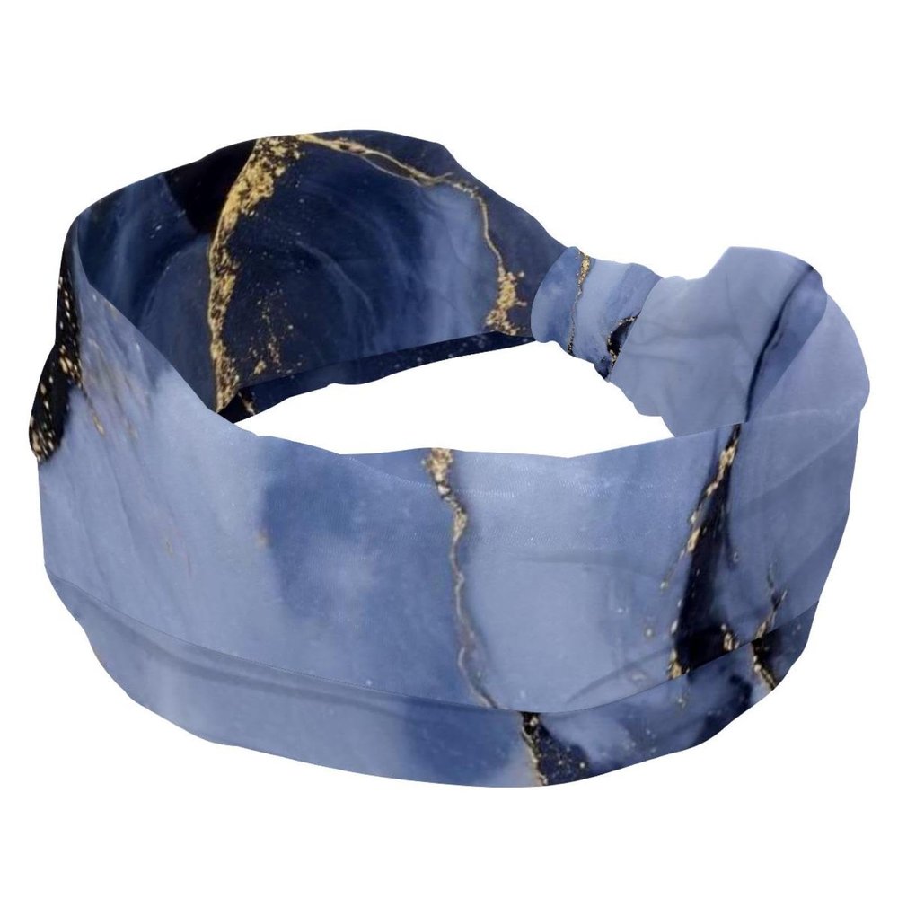 1 Pack Art Marble-1425 Elastic Soft Fabric Non-Slip Women's Fashion Headbands - Soft, Wide, and Stylish for All Occasions