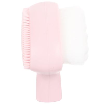 Didiseaon Double Sided Silicone Facial Cleansing Brush for Women Face Scrubber Exfoliator Gentle Skin Care Tool for Deep Cleaning Makeup Removal and Improved Circulation Pink Face Wash Brush