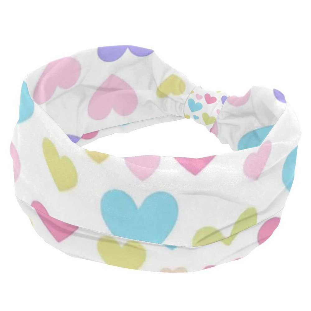 1 Pack Headbands for Women Non Slip Elastic Sports Hair Bands for Women, Soft Cloth Headband for Workout Yoga Fashion Hair Accessories,Art Love-1757