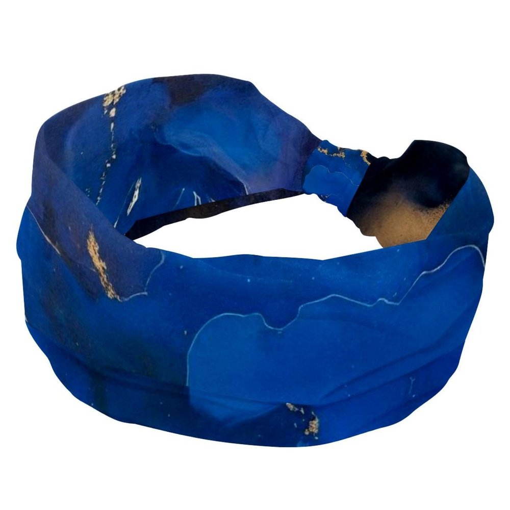 1 Pack Headbands for Women Non Slip Elastic Sports Hair Bands for Women, Soft Cloth Headband for Workout Yoga Fashion Hair Accessories,Art Marble-1412
