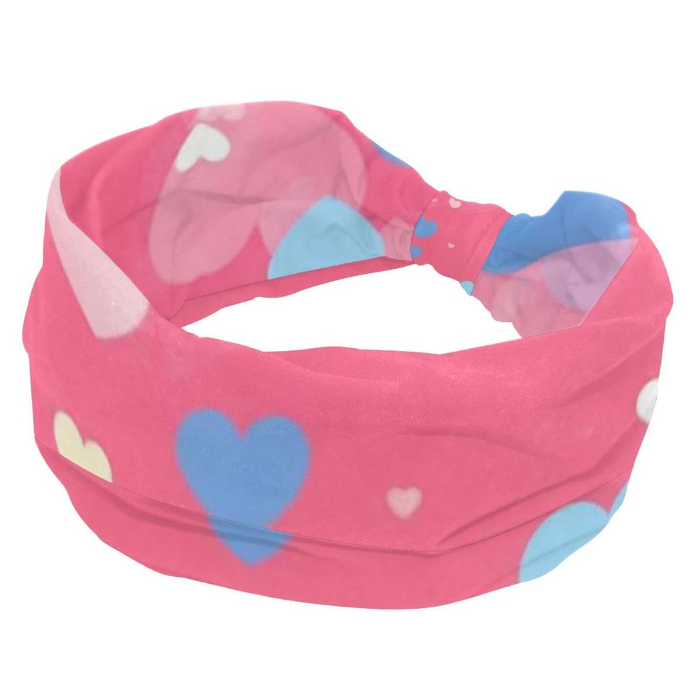 1 Pack Headbands for Women Non Slip Elastic Sports Hair Bands for Women, Soft Cloth Headband for Workout Yoga Fashion Hair Accessories,Art Love-1724