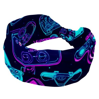 1 Pack Headbands for Women Non Slip Elastic Sports Hair Bands for Women, Soft Cloth Headband for Workout Yoga Fashion Hair Accessories,Art Game Controller-1082