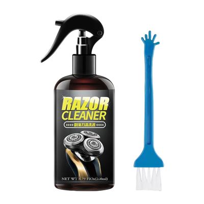260ml Cleaner Spray, Spray For Clipper Blades, Electric Razor Cleaner Atomize, Trimmer Cleaning Solution With Brush, Rust Prevention & Deep Cleaning For Clippers, Grooming Tools