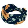 1 Pack Aesthetic Sunflower-354 Elastic Soft Fabric Non-Slip Women's Fashion Headbands - Soft, Wide, and Stylish for All Occasions view 1