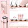 ANFOOS Women's Electric Shaver Bikini Trimmer for Women Razors 2-in-1 Dual Head Design IPX7 Waterproof Wet & Dry Use Body Groomer Hair Trimmer Remover for Facial Underarm Arm Face Leg Bikini (Pink) view 2