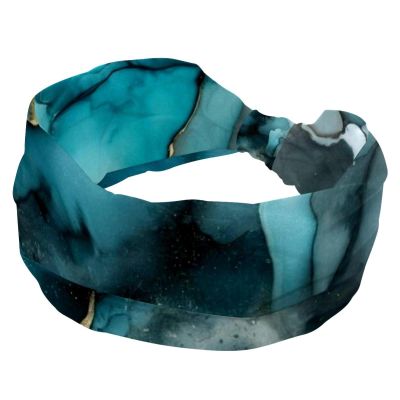1 Pack Wide Headbands For Women Elastic Headband Art Marble-1411 Head Bands Women's Hair Band Turban Workout Soft Sweat Hairband Accessories