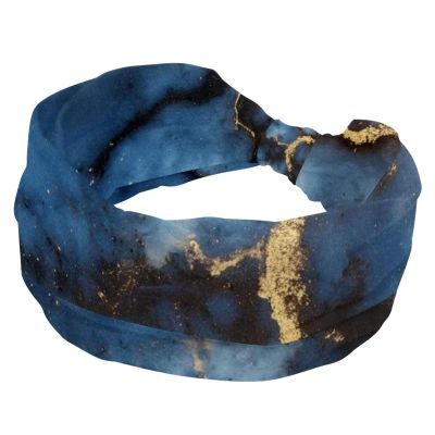 1 Pack Wide Headbands For Women Elastic Headband Colored Marble-1576 Head Bands Women's Hair Band Turban Workout Soft Sweat Hairband Accessories