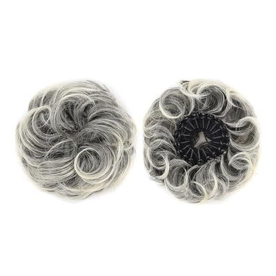 Hair Bun Messy Bun Hair Piece Synthetic Fluffy Chignon Bird's Nest Shaped Retractable Wavy Curly Hair Bun Extensions Scrunchies(2M171M613)