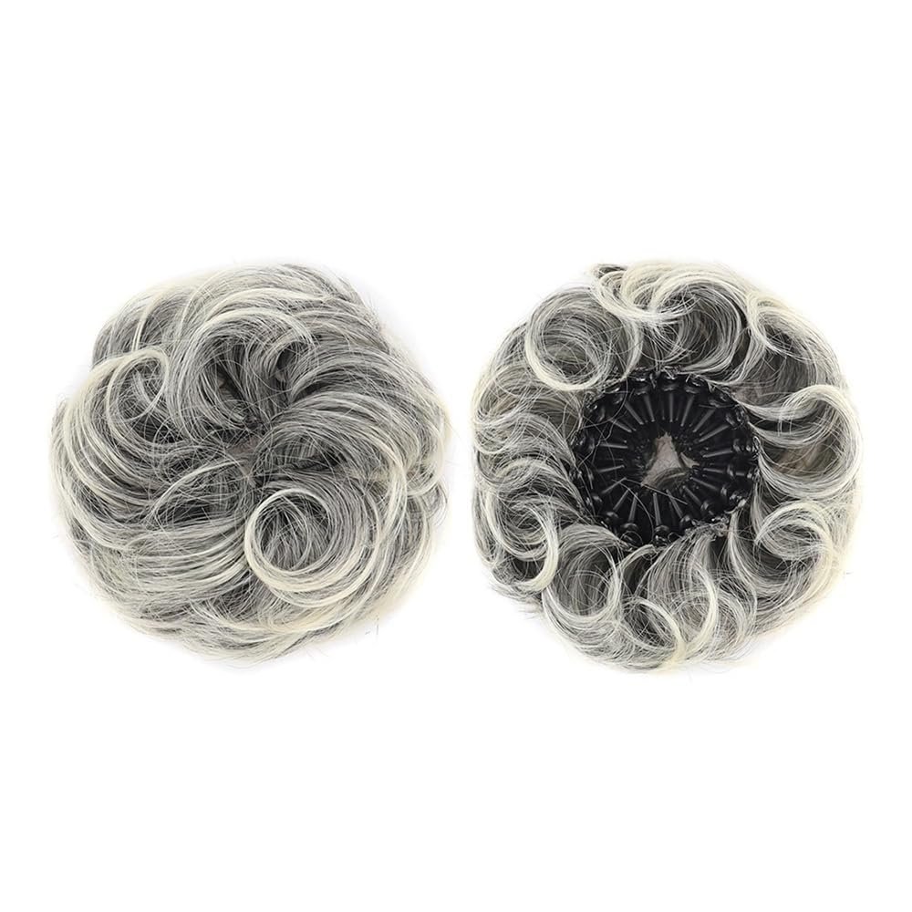Hair Bun Messy Bun Hair Piece Synthetic Fluffy Chignon Bird's Nest Shaped Retractable Wavy Curly Hair Bun Extensions Scrunchies(2M171M613)
