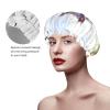 Butterfly and hippo Shower Cap for Women Men Double Layer Waterproof Bath Cap Elastic Reusable Shower Hat Bath Hair Wrap Hat Washable Shower Bonnet for Long Hair, Braids view 2