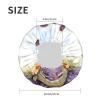 Butterfly and hippo Shower Cap for Women Men Double Layer Waterproof Bath Cap Elastic Reusable Shower Hat Bath Hair Wrap Hat Washable Shower Bonnet for Long Hair, Braids view 4