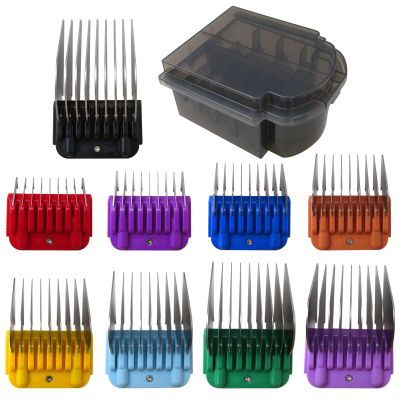 DEARCOOL New 9Pcs Animal Stainless Steel Attachment Guide Comb Set for Detachable Blade Pet Dog Cat and Horse Clippers, (Only fit for 15# 10# 30# Blade)