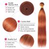 Biliisyff 24 26 28 Inch Orange Human Hair Bundles Color 350 view 4