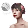 Flowers Shower Cap for Women Men Double Layer Waterproof Bath Cap Elastic Reusable Shower Hat Bath Hair Wrap Hat Washable Shower Bonnet for Long Hair, Braids view 2