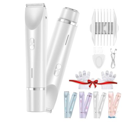 Zquwopk Bikini Trimmer, Portable Women Shaver Tool, Double Head Detachable Razors, Wet and Dry, for Facial Face Lip Chin Underarm Legs