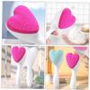 Beaupretty Silicone Heart Facial Cleansing Brush Soft Manual Face Washing Brush Deep Cleaning Exfoliator for Women Gentle Skin Care and Blackhead Removal view 3