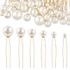 36 Pcs Wedding Pearl Hair Pins 6 Sizes Pearl Bobby Pins U Shaped Rhinestone Hair Clips Bridal Pearls Rhinestone Pearls Hair Accessories for Brides Bridesmaid Women Gifts view 1