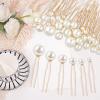 36 Pcs Wedding Pearl Hair Pins 6 Sizes Pearl Bobby Pins U Shaped Rhinestone Hair Clips Bridal Pearls Rhinestone Pearls Hair Accessories for Brides Bridesmaid Women Gifts view 3