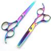 440c Steel 6 Inch Rainbow Cutting & Thinning Hairdressing Scissor Shears Cut Barber Hair Scissors Set view 1