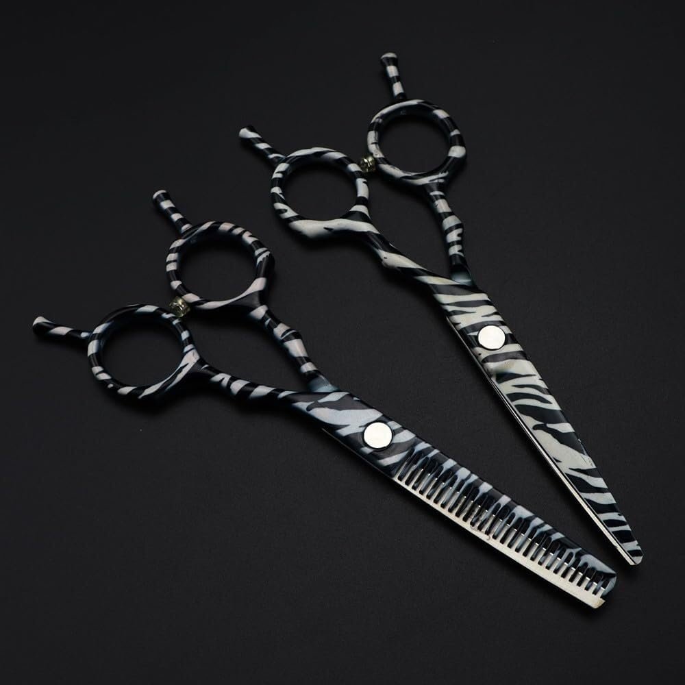 5.5 Inch Professional Hair Cutting Scissors - JP 440c Steel Hairdressing Shears Set for Precision Trimming and Thinning