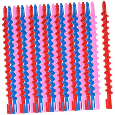 Garneck 20PCS Spiral Hair Curlers Perm Rods for Women and Teens Flexible Small Solid Rods for Long and Hair Heatless Curling Rollers for Waves and Retro Hairstyles Random Color
