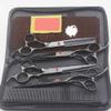 4Pcs Set Pet Grooming Professional Salon Hairdressing Scissors,Hairdo Scissors Tool Kit Comb for Haircut Hair Styling,Black view 1